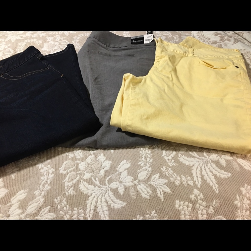 3 pr of crops sz 16 INC, Talbots & nicol Miller
